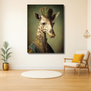 Adellijke Giraffe in Klassieke Kledij