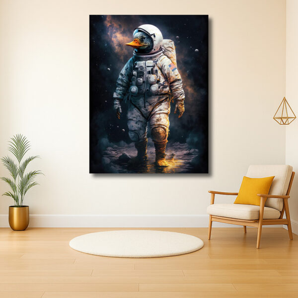 Eendenastronaut in de Ruimte