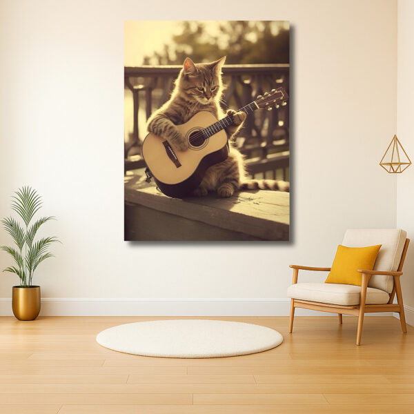 Muzikale Kat op de Balustrade
