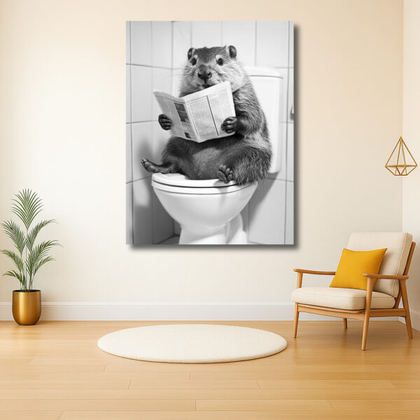 Bezige Bever op het Toilet