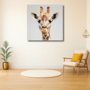 Close-up van een nieuwsgierige giraffe