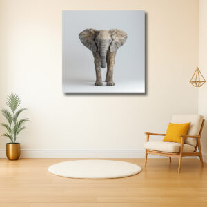 Realistische Olifant in Neutrale Omgeving