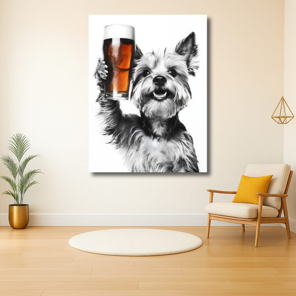 Hond met Bierglas