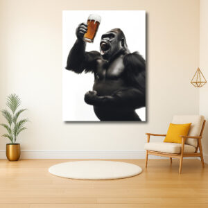 Gorilla met Bierglas in Hoog