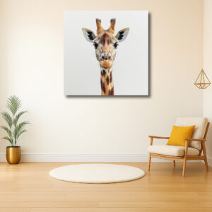 Kalm portret van een giraffe