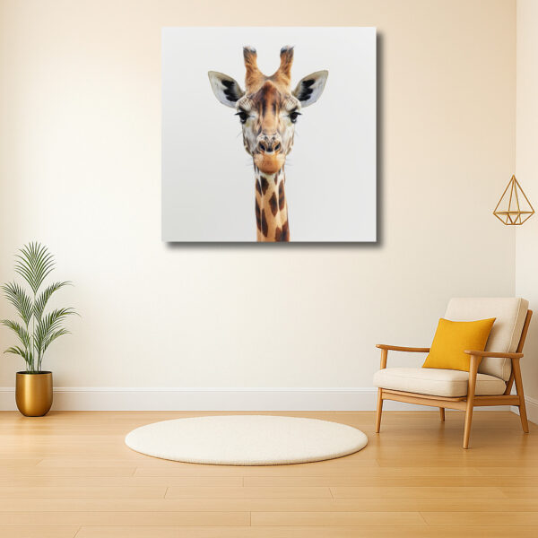 Kalm portret van een giraffe