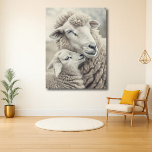 Warm moment tussen twee schapen