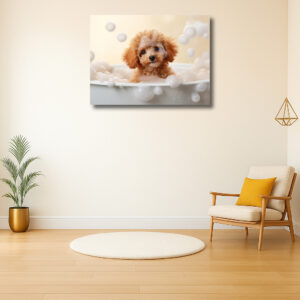 Puppy in bad vol schuim