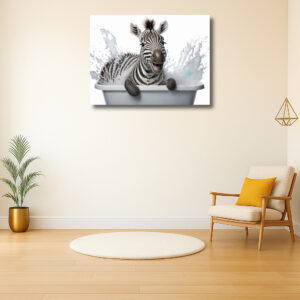 Vrolijke Zebra in Bad