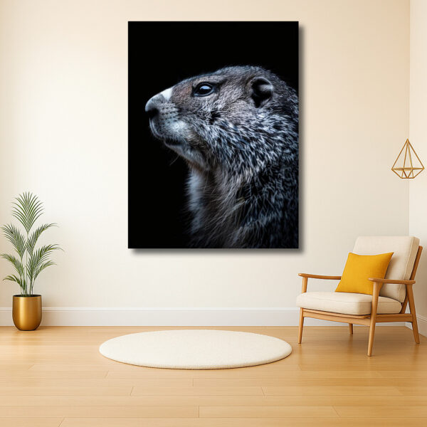 Majestueuze Marmot in het Donker