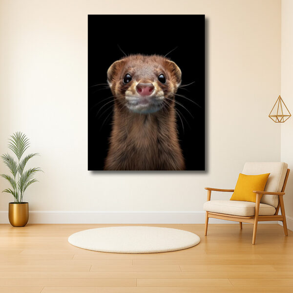 Intrigerende Wezel in Portret