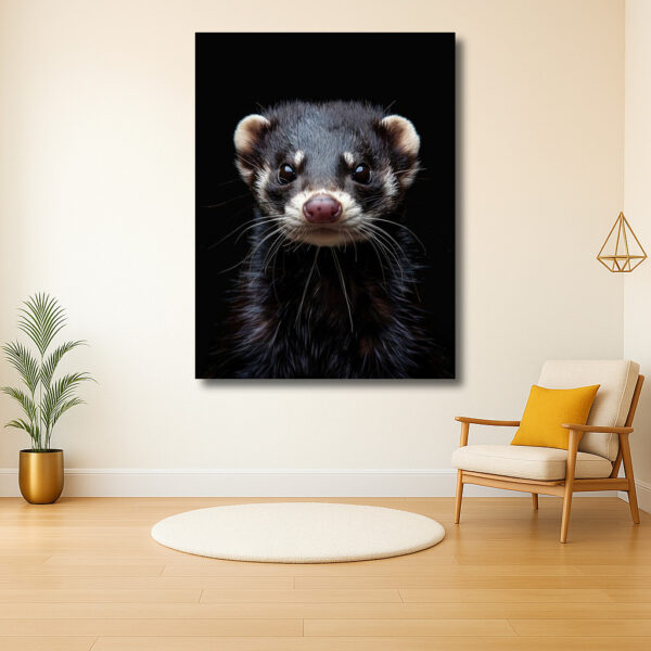 Portret van een nieuwsgierige fret