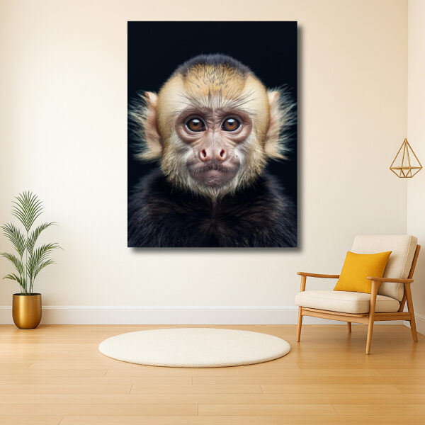 Gedetailleerd portret van een nieuwsgierige aap