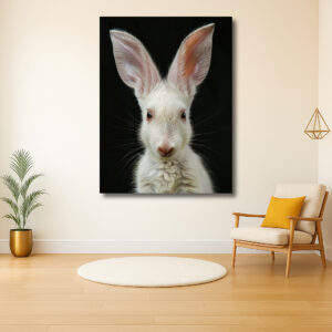 Portret van een witte haas