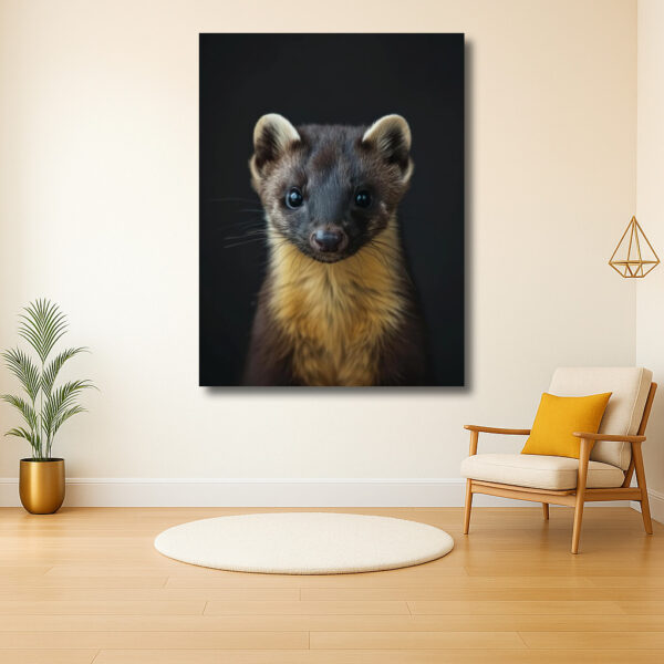 Portret van een nieuwsgierige marter