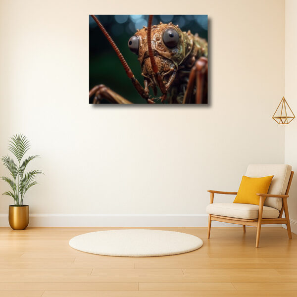 Intrigerende blik van een insectachtige ogen