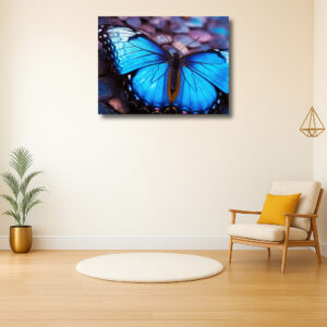 Blauw reflectie in delicate vleugels