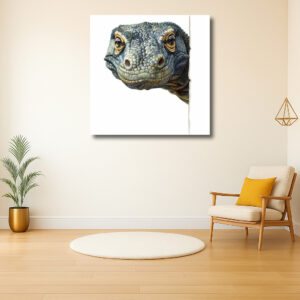 Nieuwsgierige Komodovaraan Bij Deuren