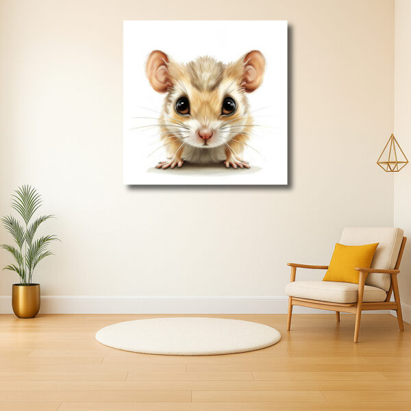 Schattige muis op witte achtergrond